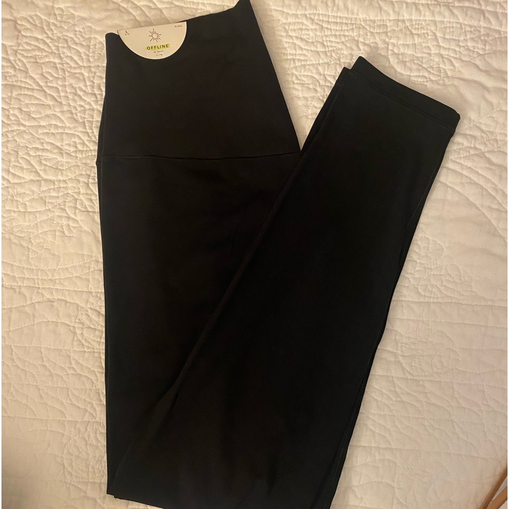 2 pair OFFLINE By Aerie Real Me High Waisted Legging size Large (NWT)